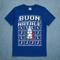 Buon Natale Italian Ugly Christmas Tree Italy Gift T-Shirt thumb 5