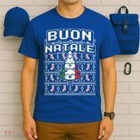 Buon Natale Italian Ugly Christmas Tree Italy Gift T-Shirt thumb 6