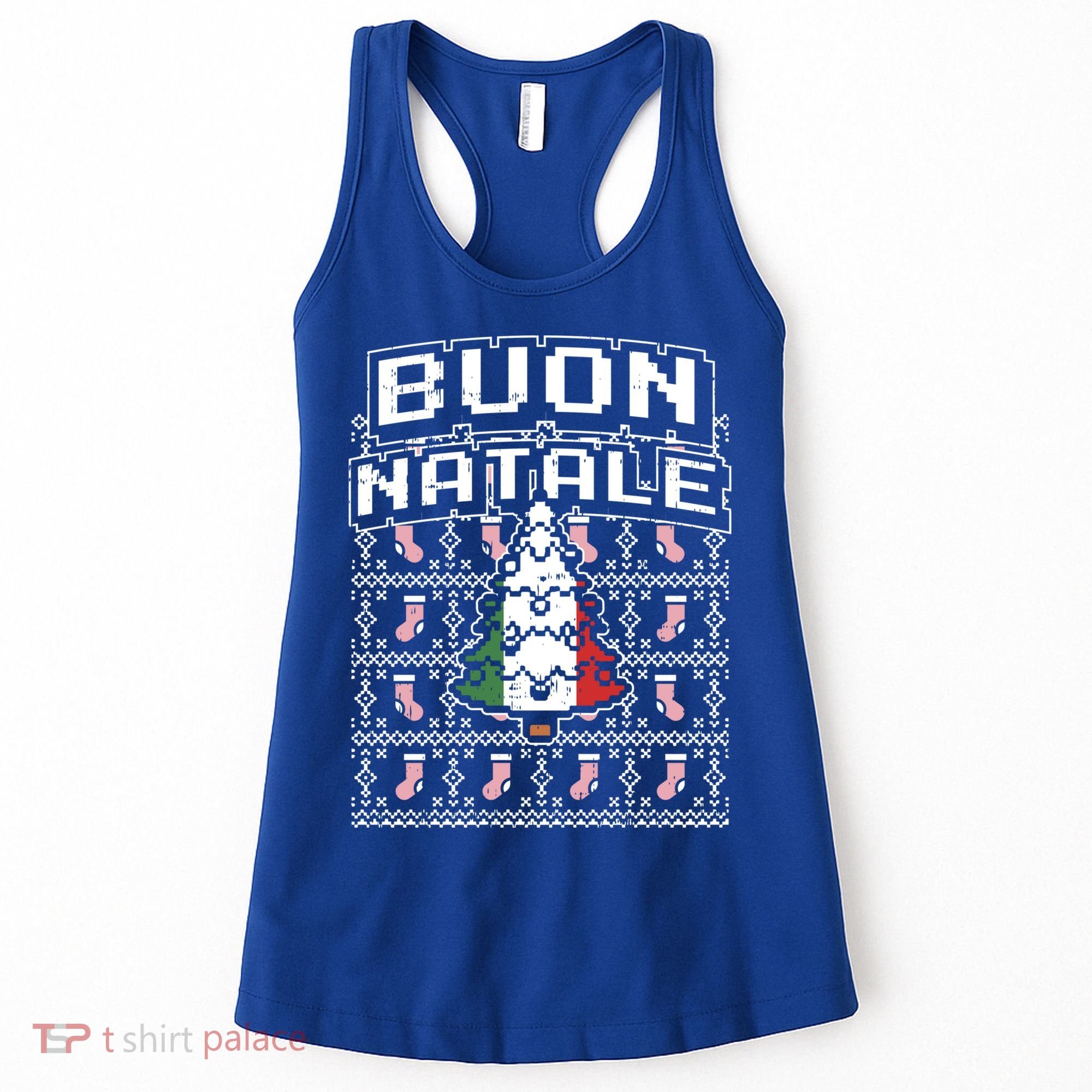 Buon Natale Italian Ugly Christmas Tree Italy Gift Women's Tank Top