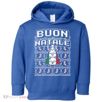 Buon Natale Italian Ugly Christmas Tree Italy Gift Toddler Hoodie