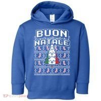 Buon Natale Italian Ugly Christmas Tree Italy Gift Toddler Hoodie thumb 0