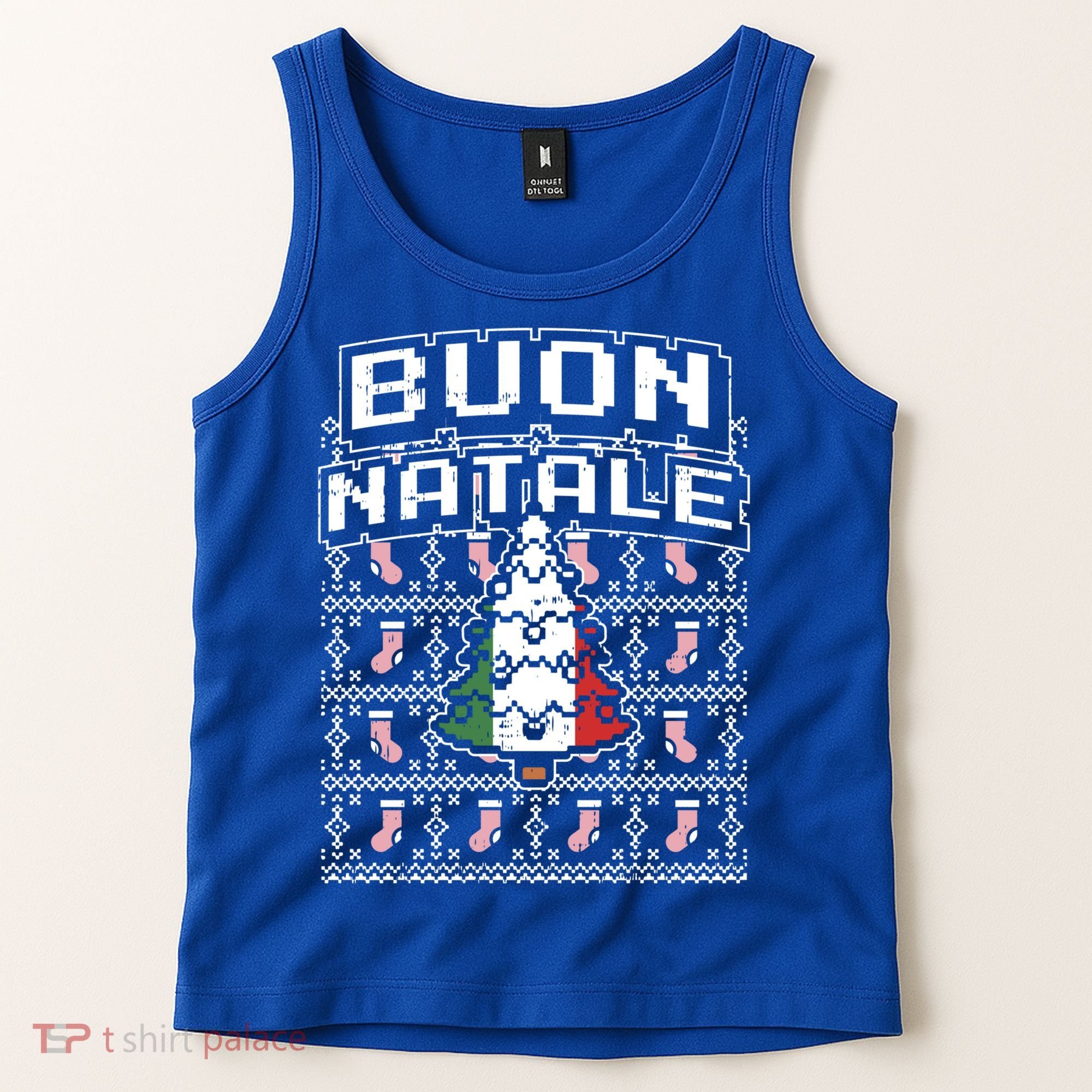 Buon Natale Italian Ugly Christmas Tree Italy Gift Tank Top