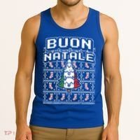 Buon Natale Italian Ugly Christmas Tree Italy Gift Tank Top thumb 3