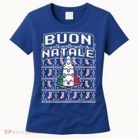 Buon Natale Italian Ugly Christmas Tree Italy Gift Women's T-Shirt thumb 0