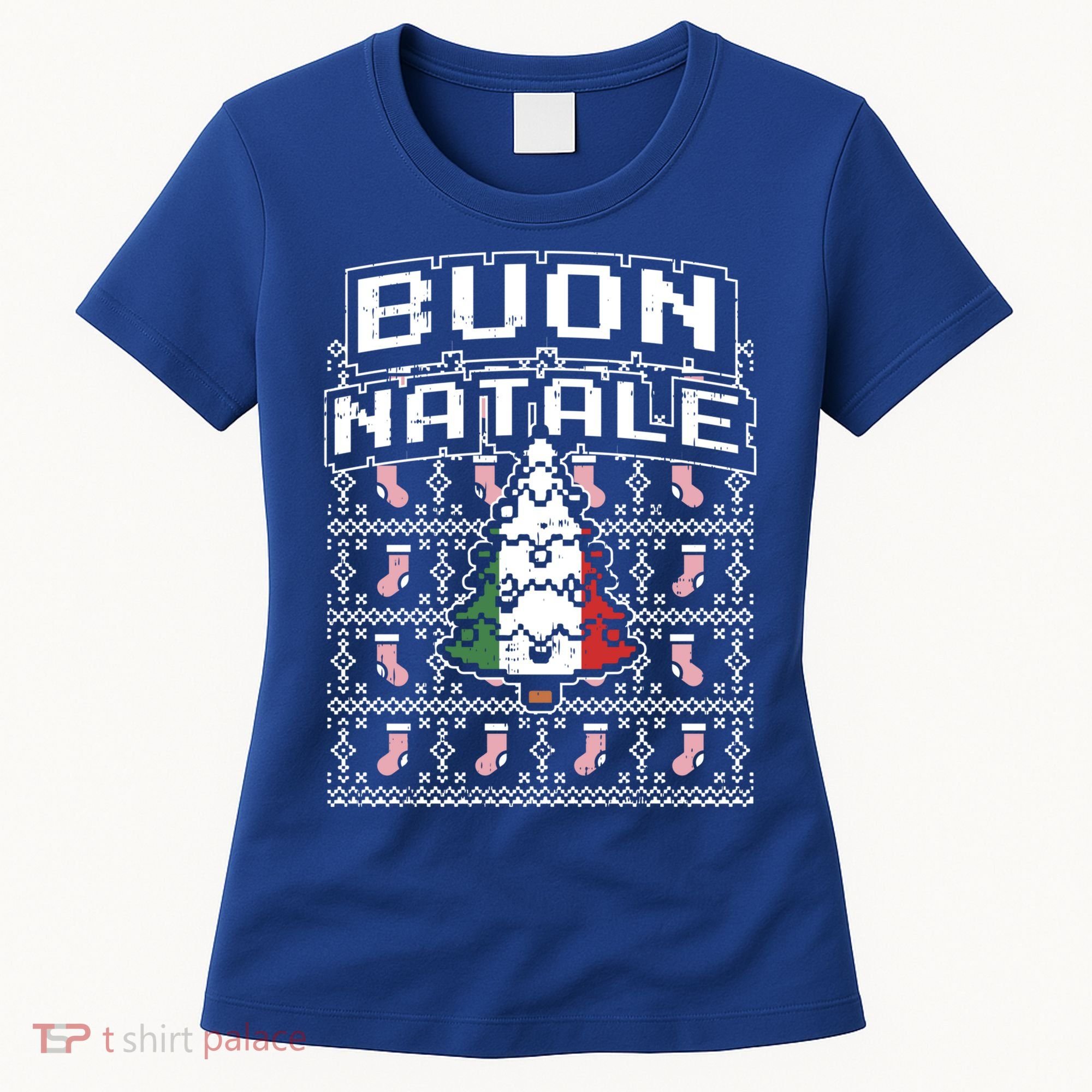 Buon Natale Italian Ugly Christmas Tree Italy Gift Women's T-Shirt