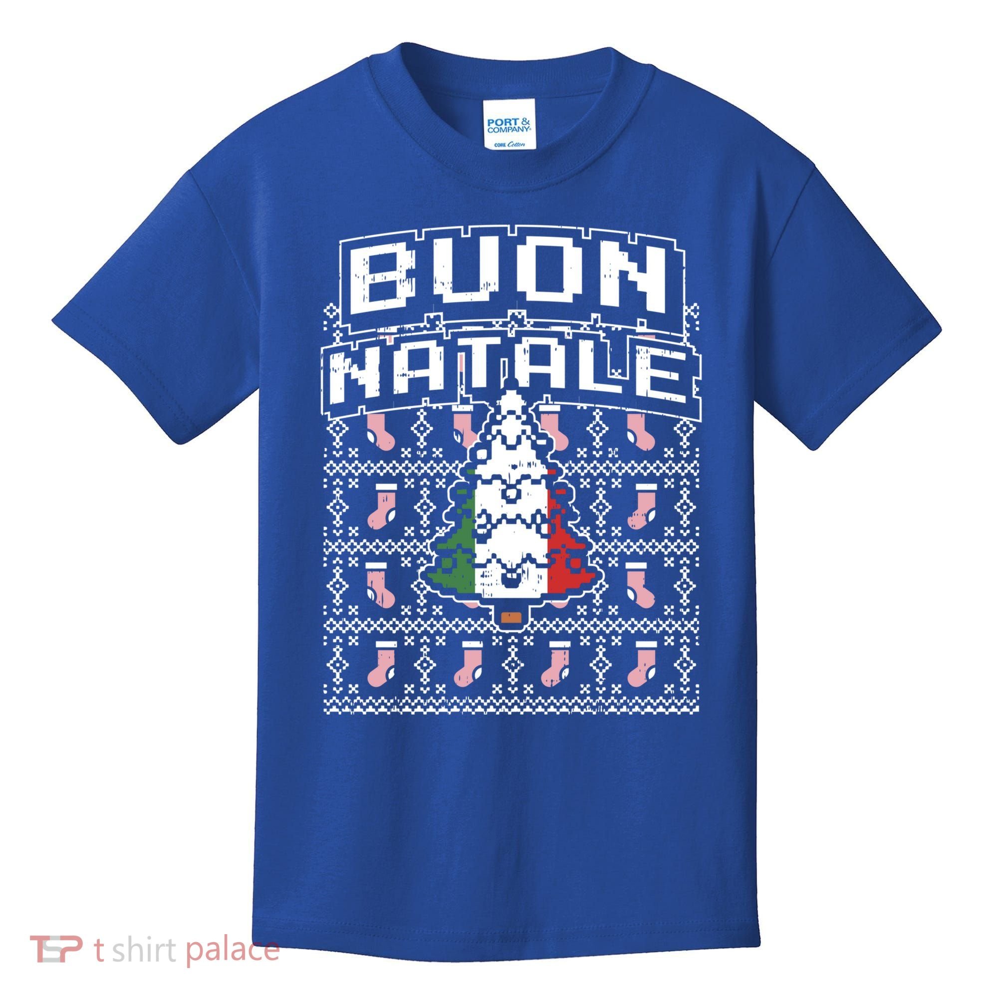 Buon Natale Italian Ugly Christmas Tree Italy Gift Kids T-Shirt
