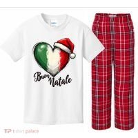 Buon Natale Italian Family Christmas Italy Pride Kids Plaid Pajama Set thumb 0