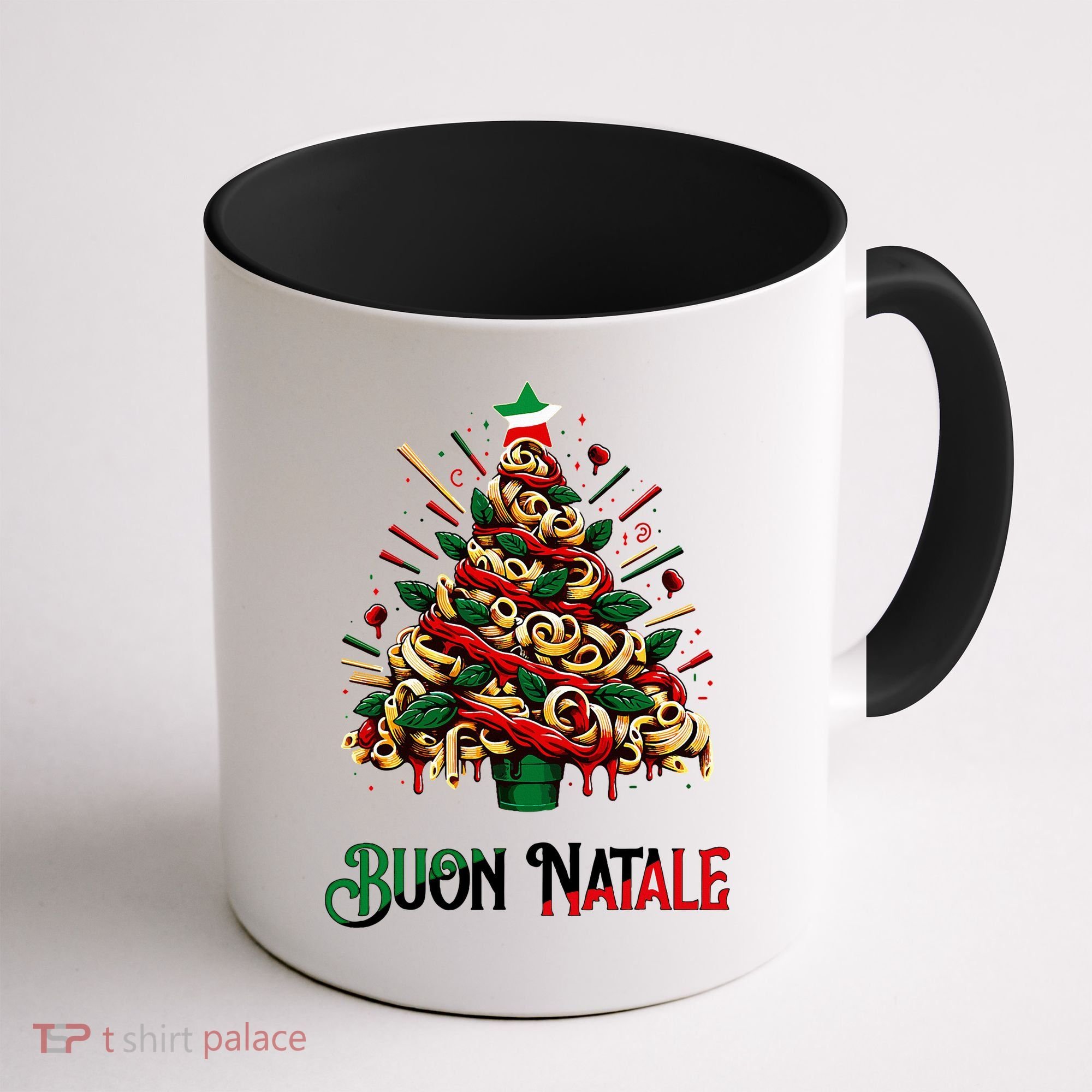 Buon Natale Italian Pasta Christmas Tree Xmas  Coffee Mug