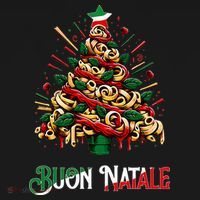 Buon Natale Italian Pasta Christmas Tree Xmas  Women's Hoodie thumb 2