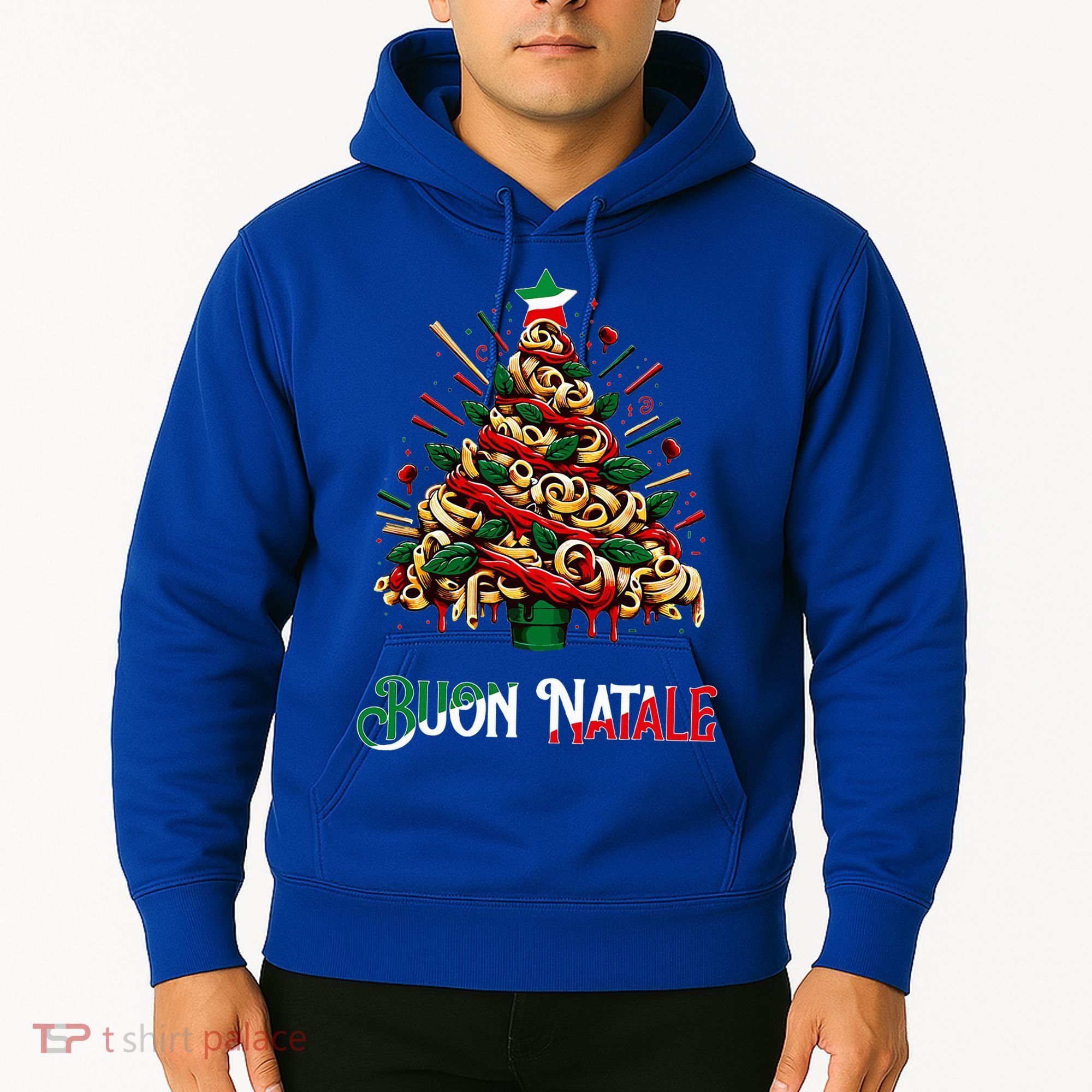 Buon Natale Italian Pasta Christmas Tree Xmas  Hoodie
