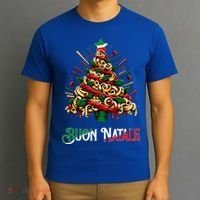 Buon Natale Italian Pasta Christmas Tree Xmas  T-Shirt thumb 3