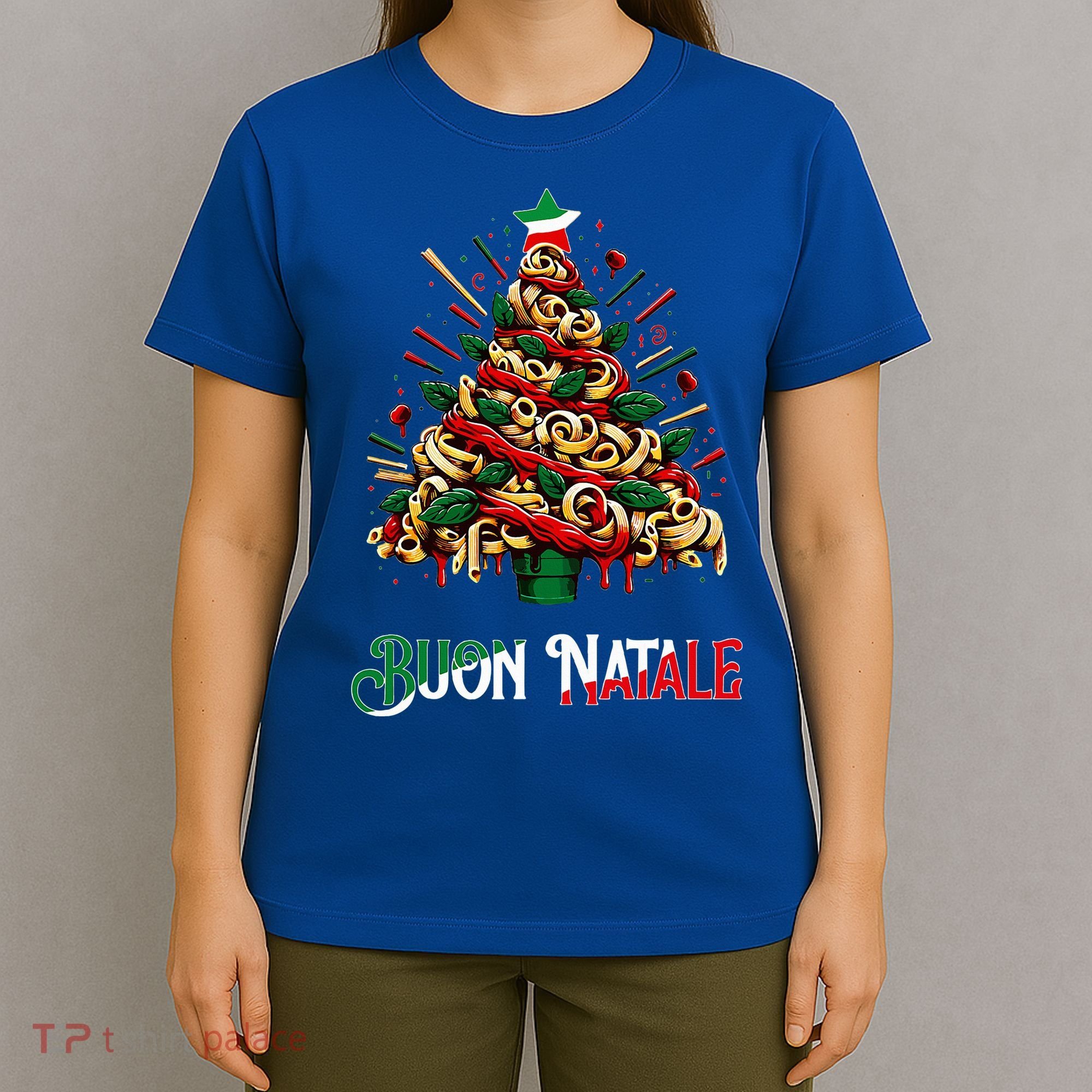 Buon Natale Italian Pasta Christmas Tree Xmas  T-Shirt