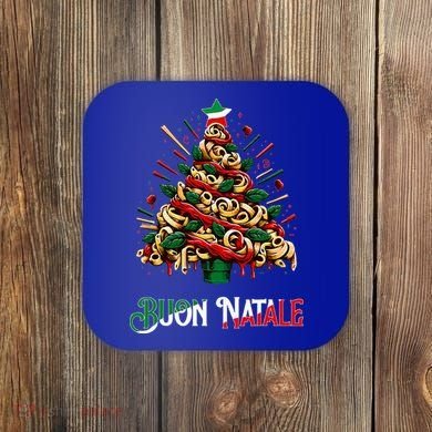 Buon Natale Italian Pasta Christmas Tree Xmas  Coaster
