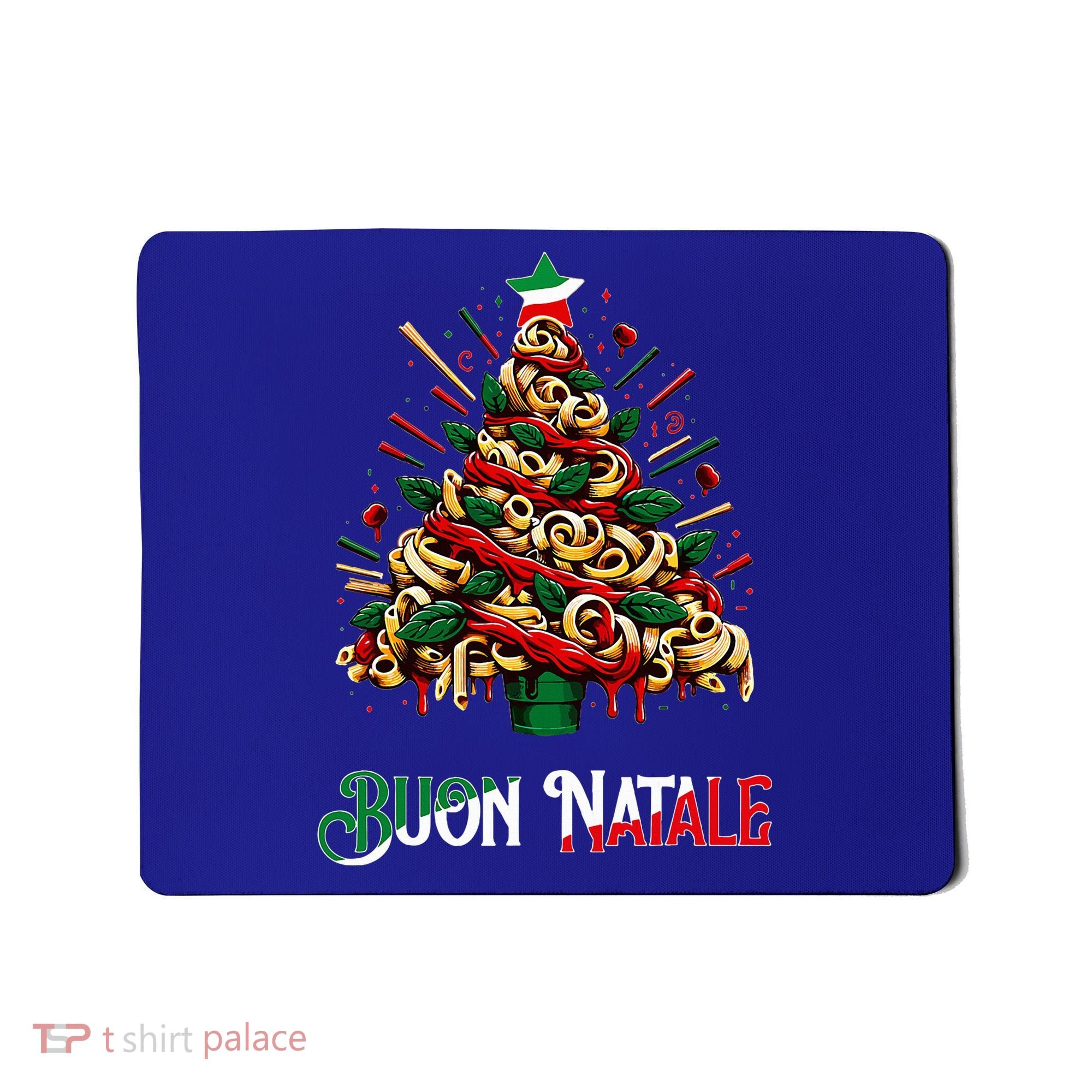 Buon Natale Italian Pasta Christmas Tree Xmas  Mousepad