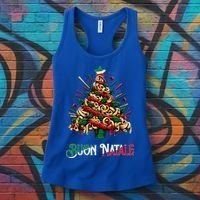 Buon Natale Italian Pasta Christmas Tree Xmas  Women's Tank Top thumb 3