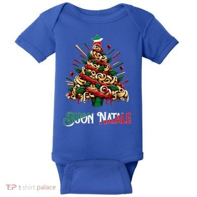 Buon Natale Italian Pasta Christmas Tree Xmas  Baby Bodysuit