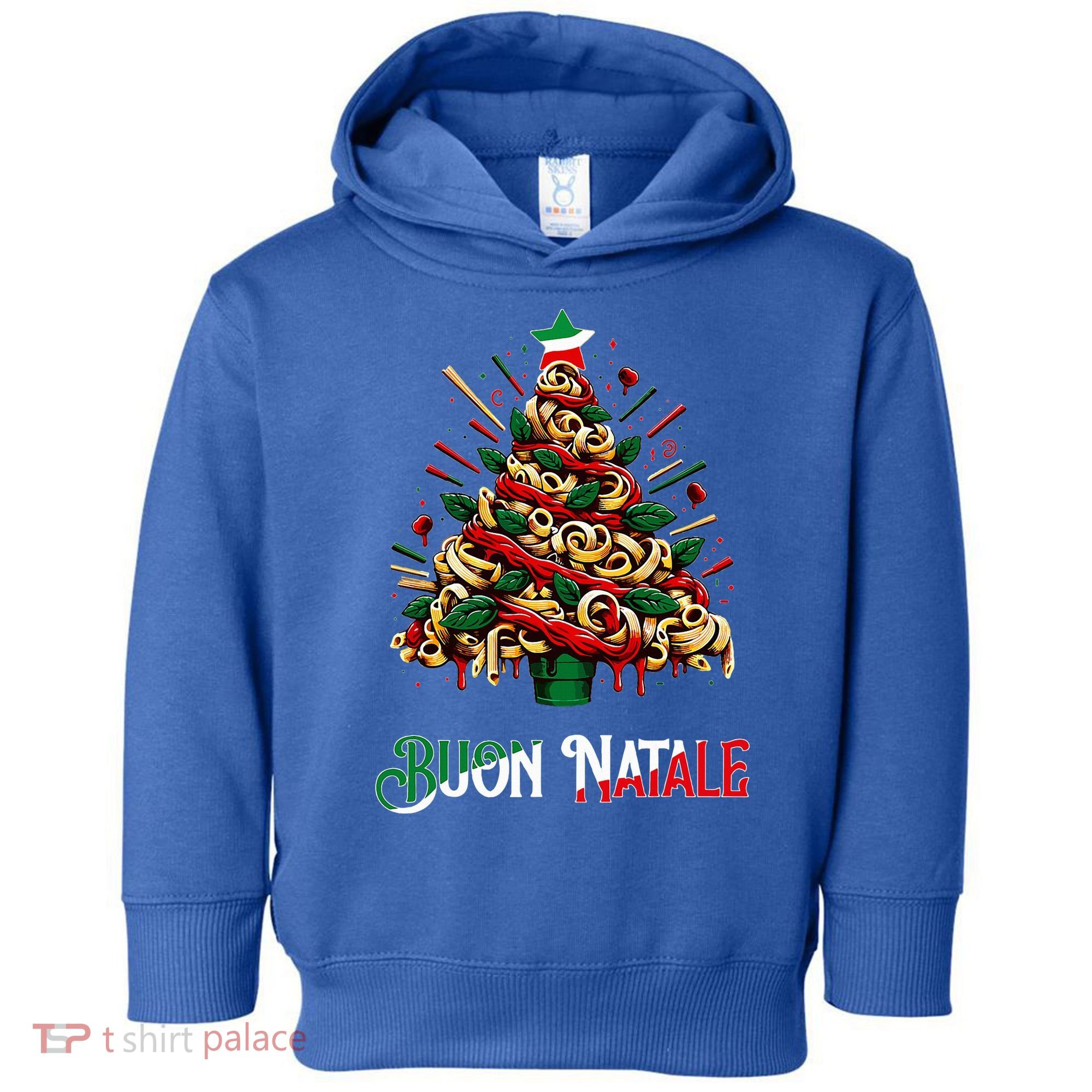 Buon Natale Italian Pasta Christmas Tree Xmas  Toddler Hoodie