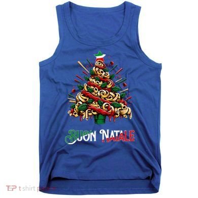 Buon Natale Italian Pasta Christmas Tree Xmas  Tank Top