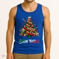 Buon Natale Italian Pasta Christmas Tree Xmas  Tank Top thumb 3