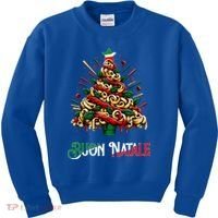 Buon Natale Italian Pasta Christmas Tree Xmas  Kids Sweatshirt thumb 0