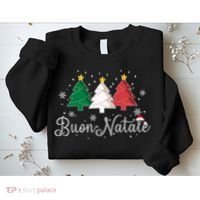 Buon Natale Italian Christmas Tree Xmas Gift Sweatshirt thumb 2