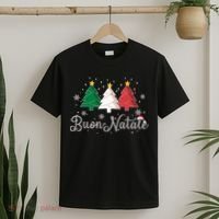 Buon Natale Italian Christmas Tree Xmas Gift T-Shirt thumb 2