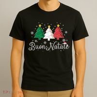 Buon Natale Italian Christmas Tree Xmas Gift T-Shirt thumb 3