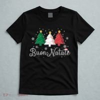 Buon Natale Italian Christmas Tree Xmas Gift T-Shirt thumb 5