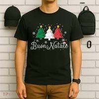 Buon Natale Italian Christmas Tree Xmas Gift T-Shirt thumb 6