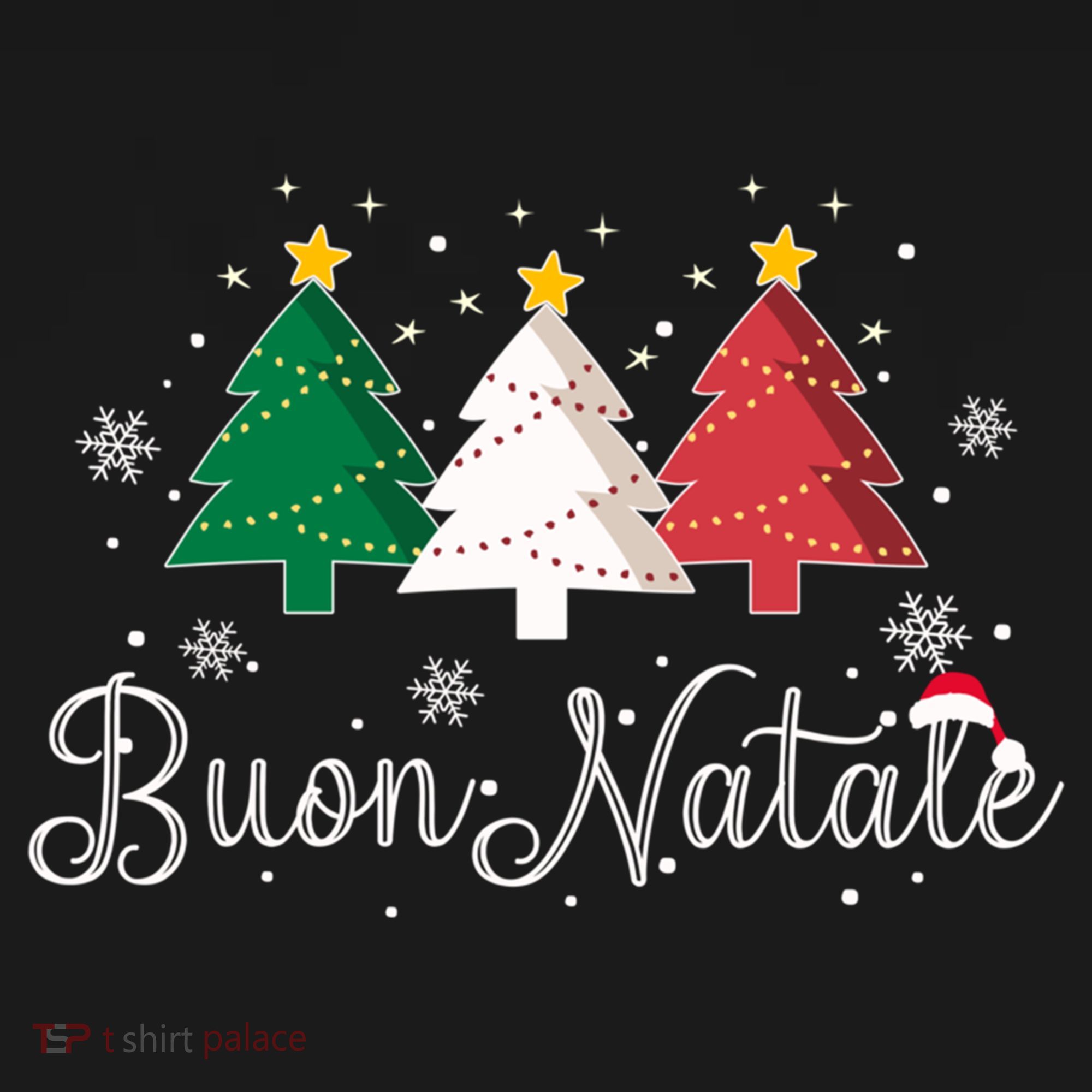 Buon Natale Italian Christmas Tree Xmas Gift Women's Hoodie