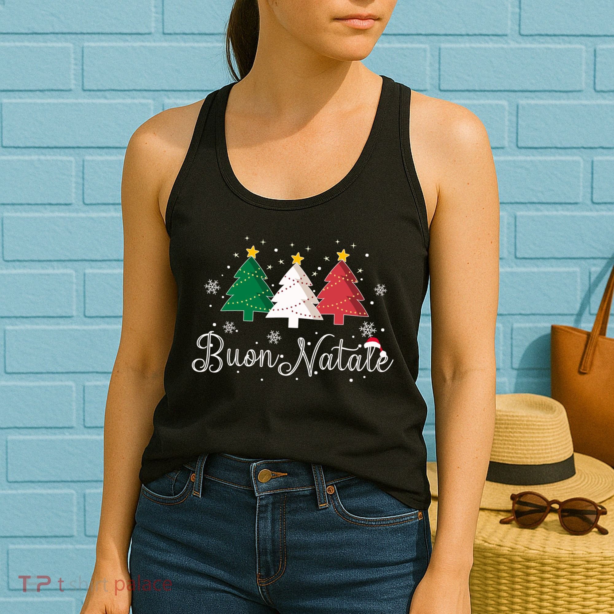 Buon Natale Italian Christmas Tree Xmas Gift Women's Tank Top