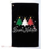 Buon Natale Italian Christmas Tree Xmas Gift Golf Towel thumb 0