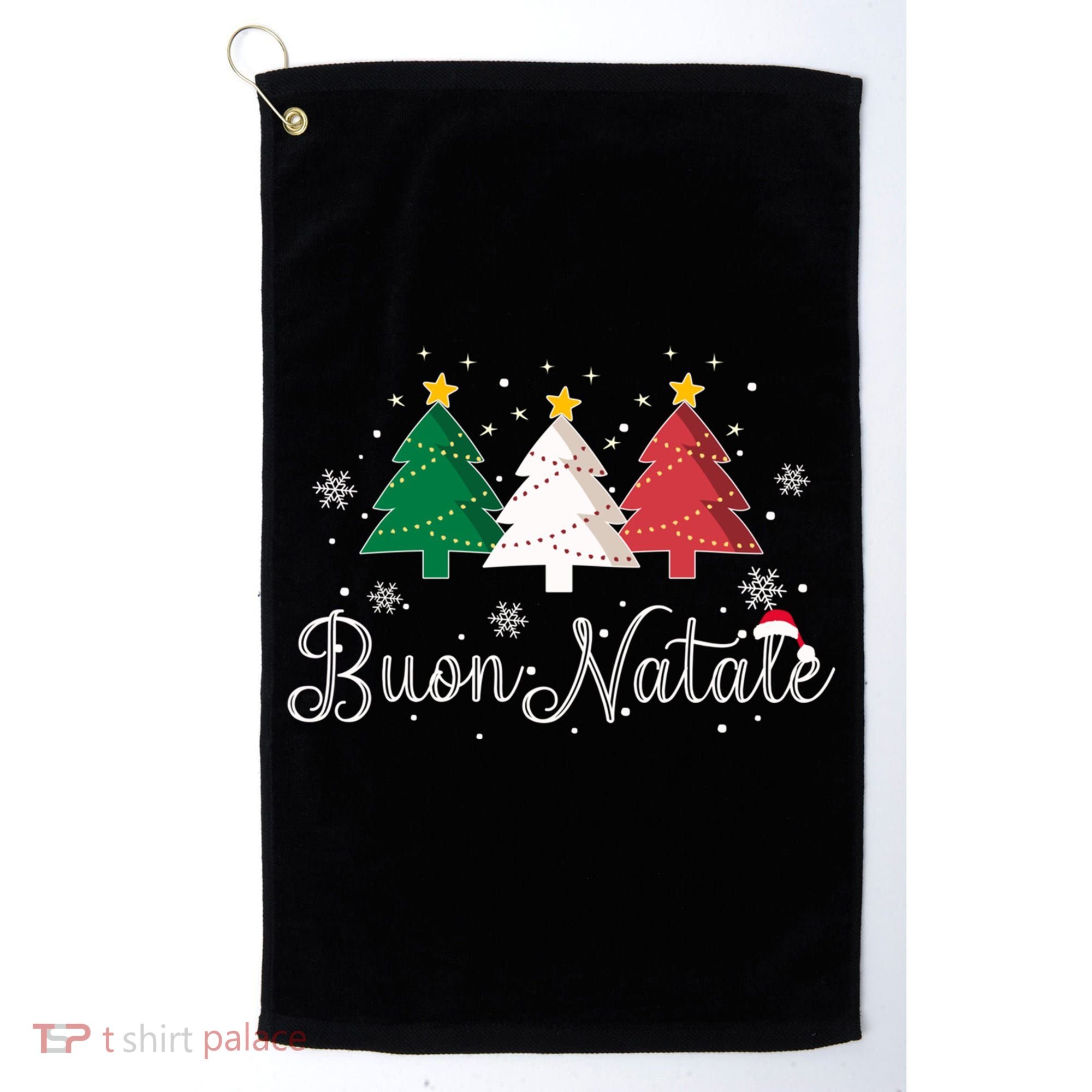 Buon Natale Italian Christmas Tree Xmas Gift Golf Towel