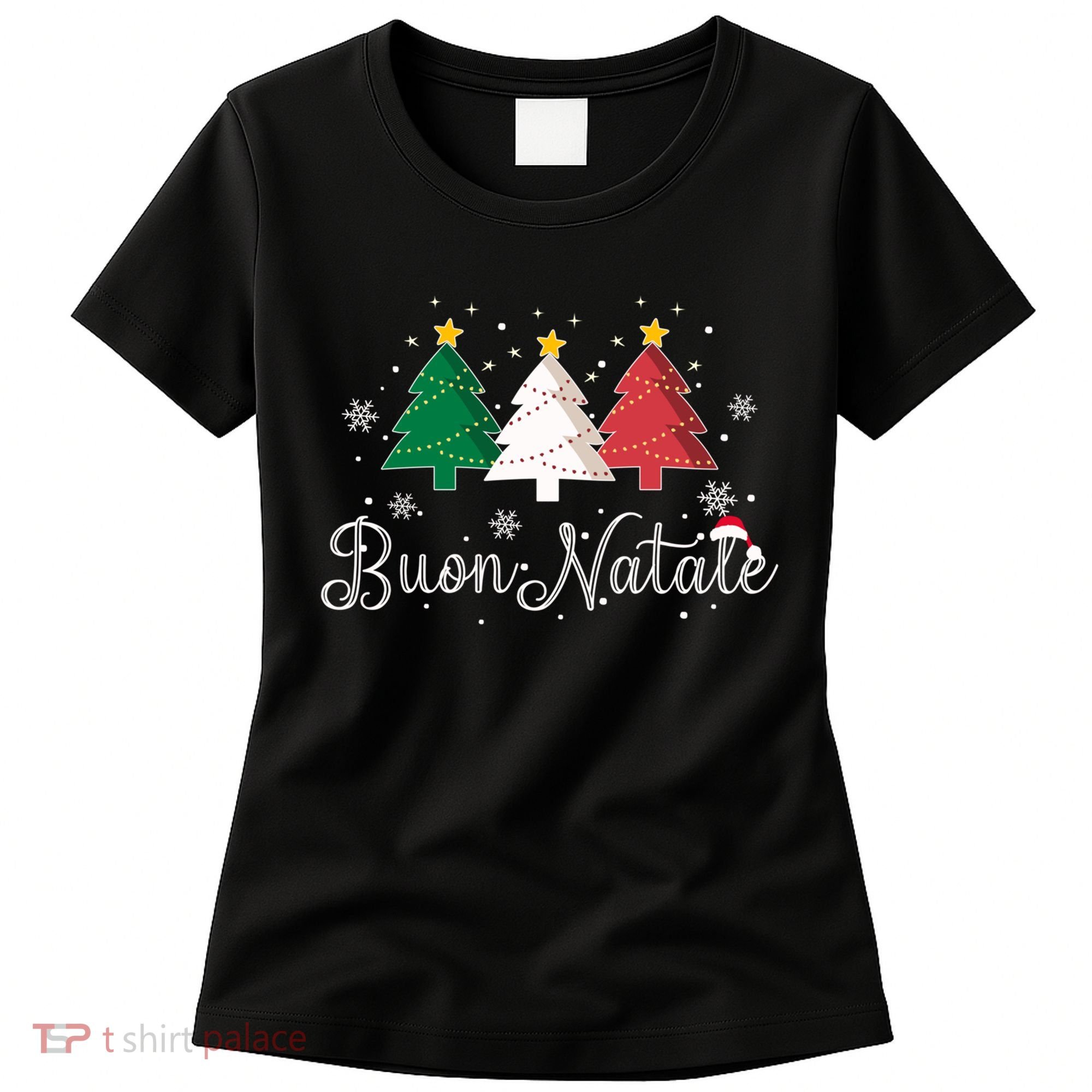 Buon Natale Italian Christmas Tree Xmas Gift Women's T-Shirt