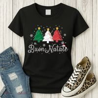 Buon Natale Italian Christmas Tree Xmas Gift Women's T-Shirt thumb 3