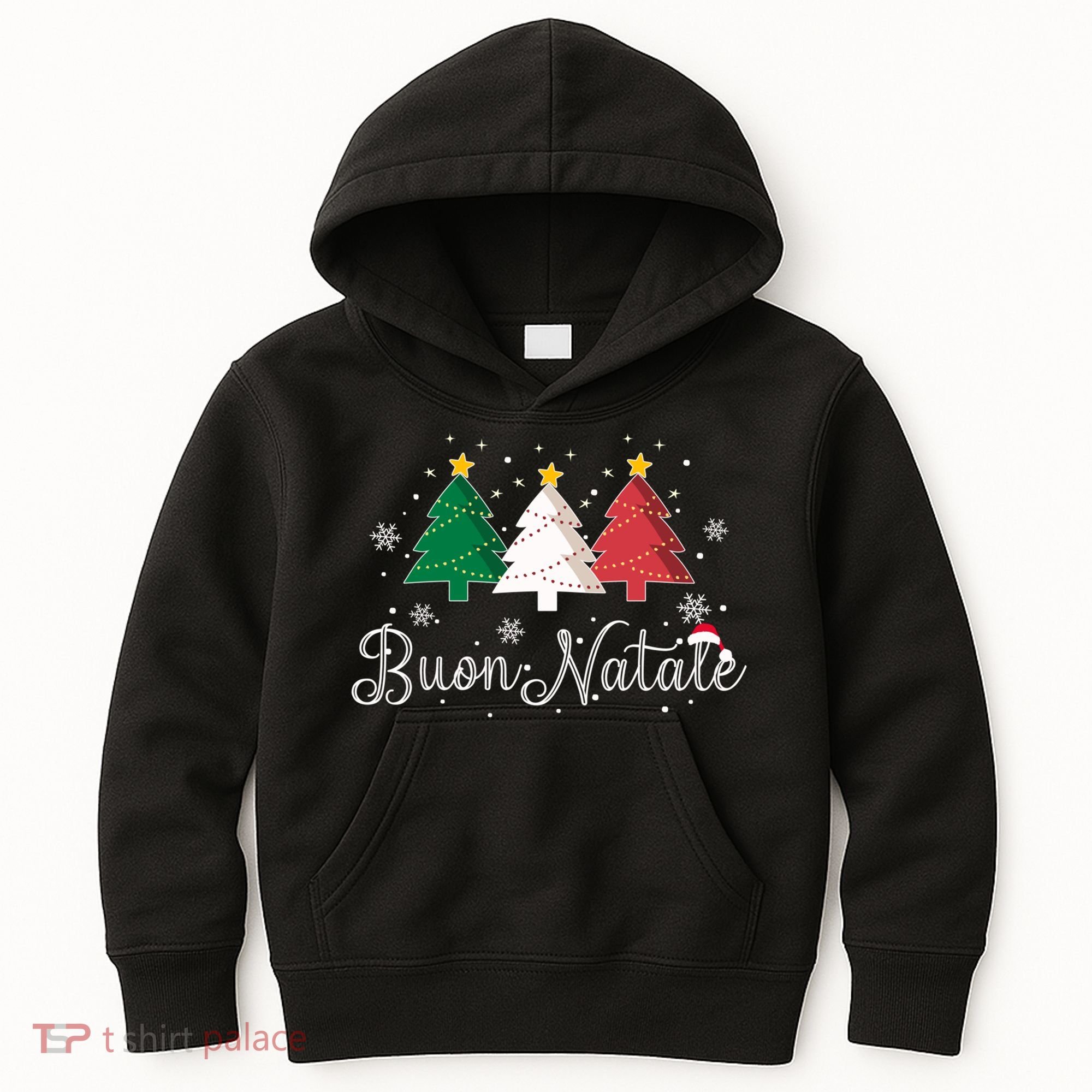 Buon Natale Italian Christmas Tree Xmas Gift Kids Hoodie