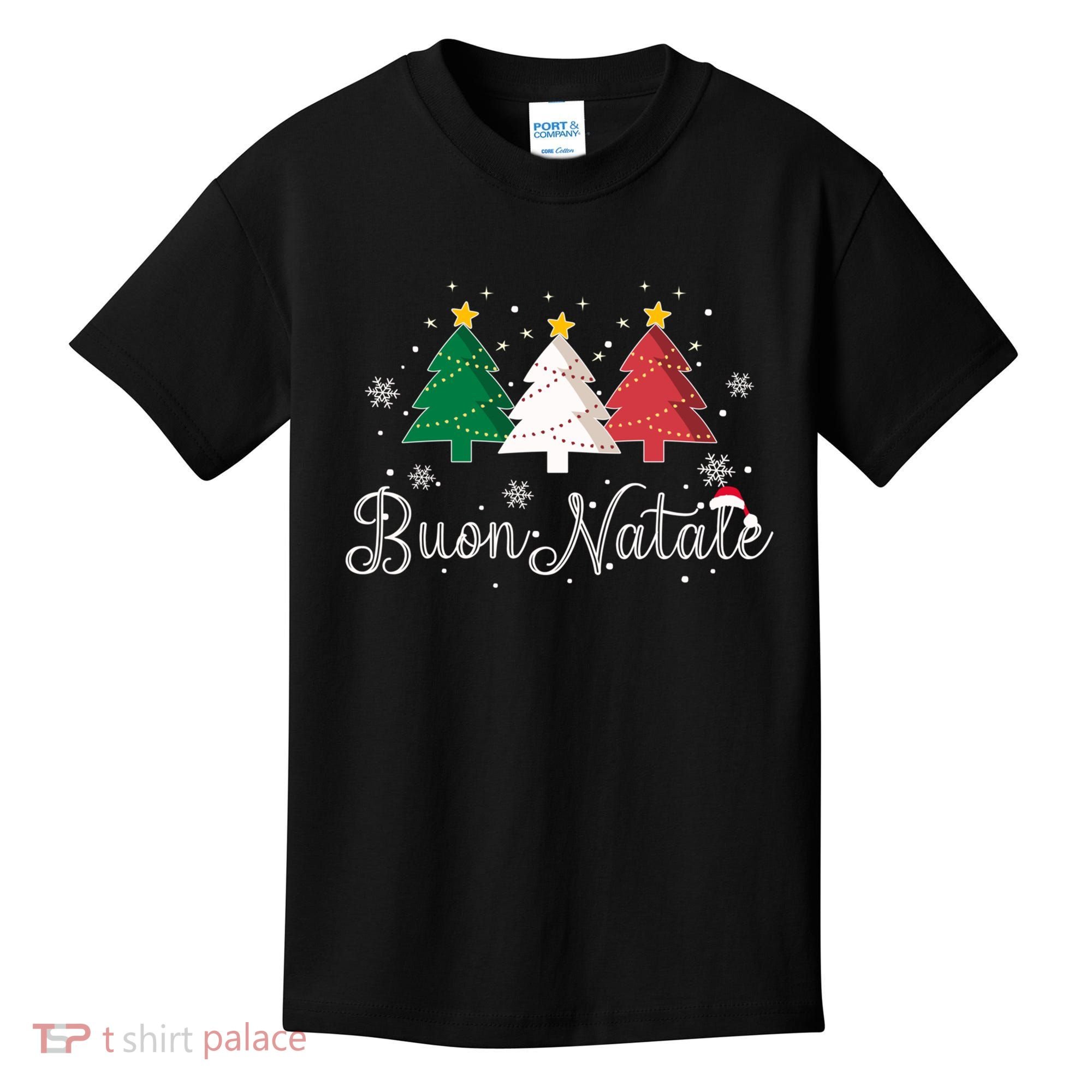 Buon Natale Italian Christmas Tree Xmas Gift Kids T-Shirt