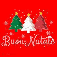 Buon Natale Italian Christmas Tree Xmas Gift Santa Hat thumb 1