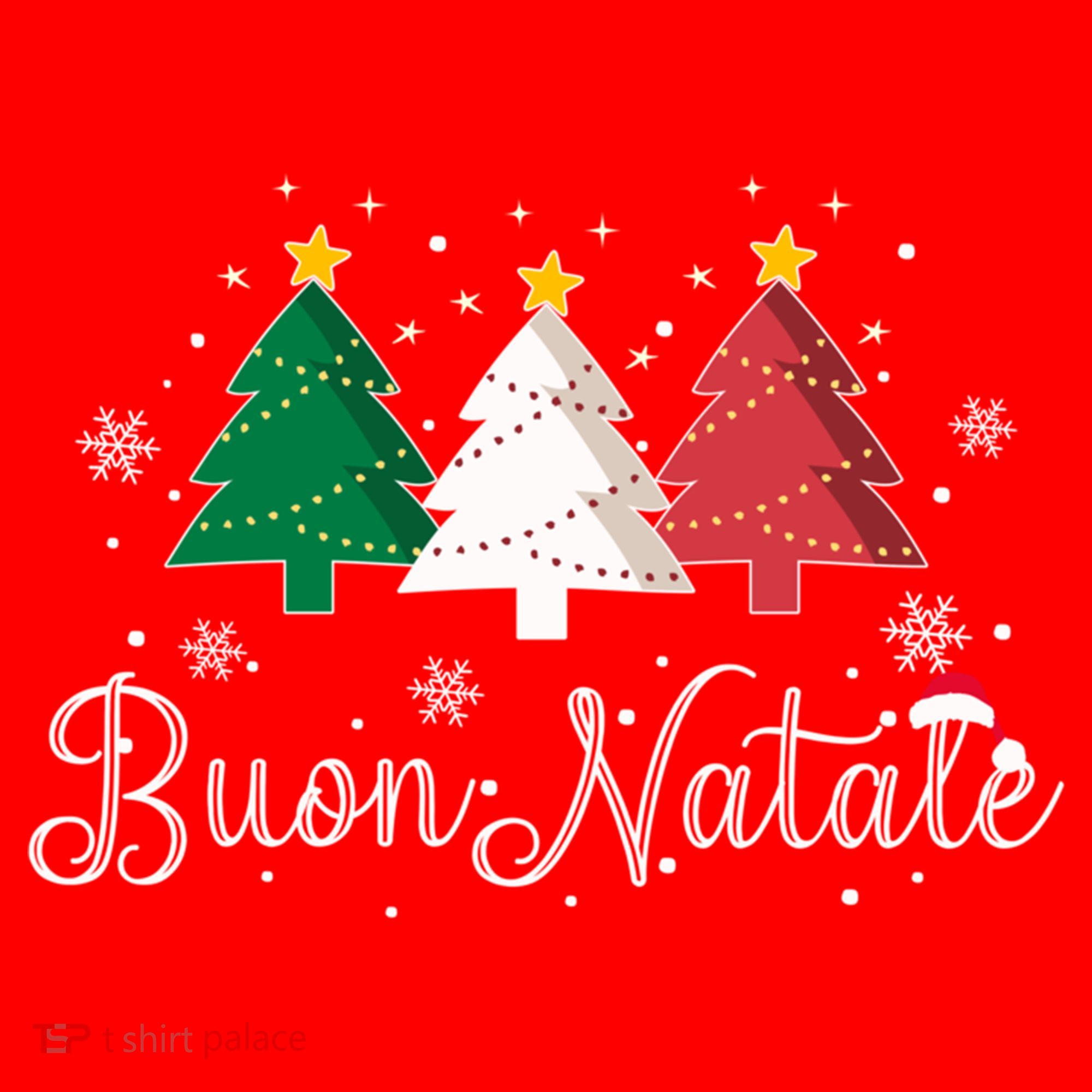 Buon Natale Italian Christmas Tree Xmas Gift Santa Hat
