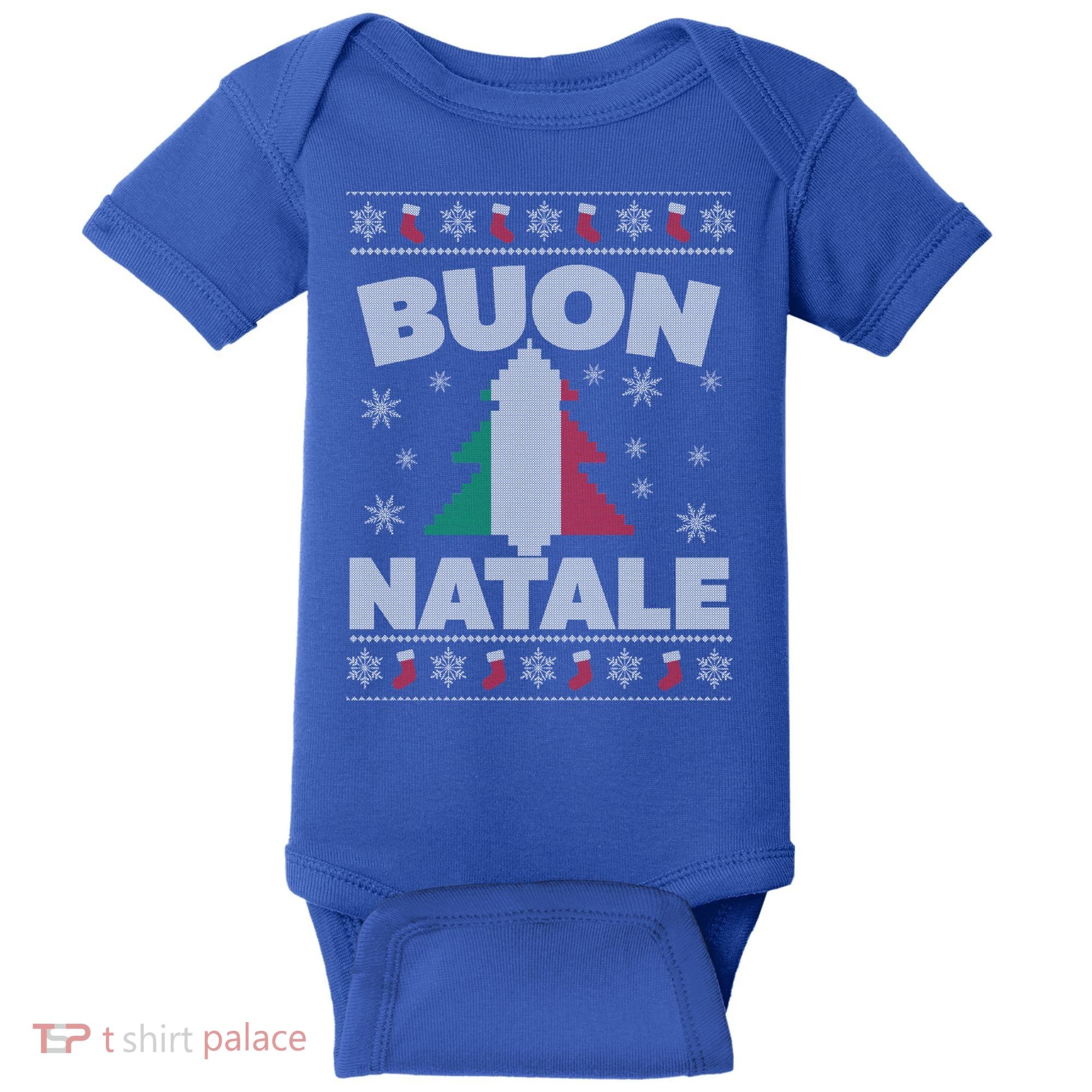 Buon Natale Italian Ugly Christmas Sweater Gift Baby Bodysuit
