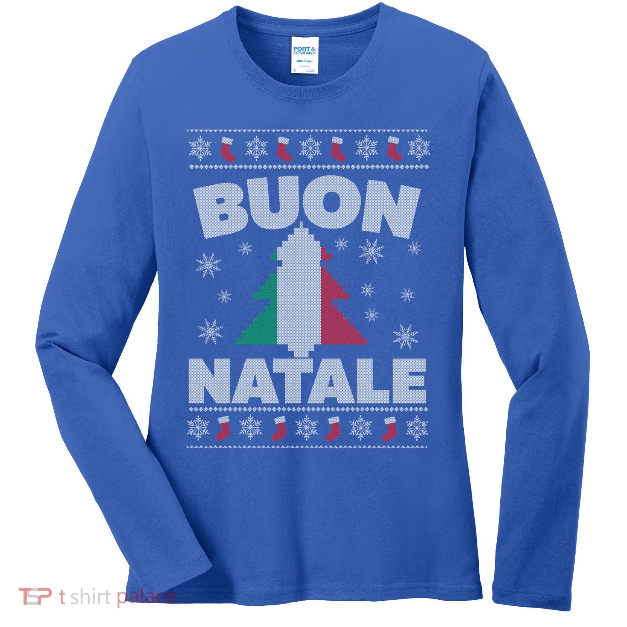 Buon Natale Italian Ugly Christmas Sweater Gift Women's Long Sleeve Shirt