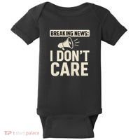 Breaking News: I Don't Care Baby Bodysuit thumb 0