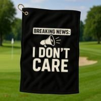 Breaking News: I Don't Care Golf Towel thumb 1