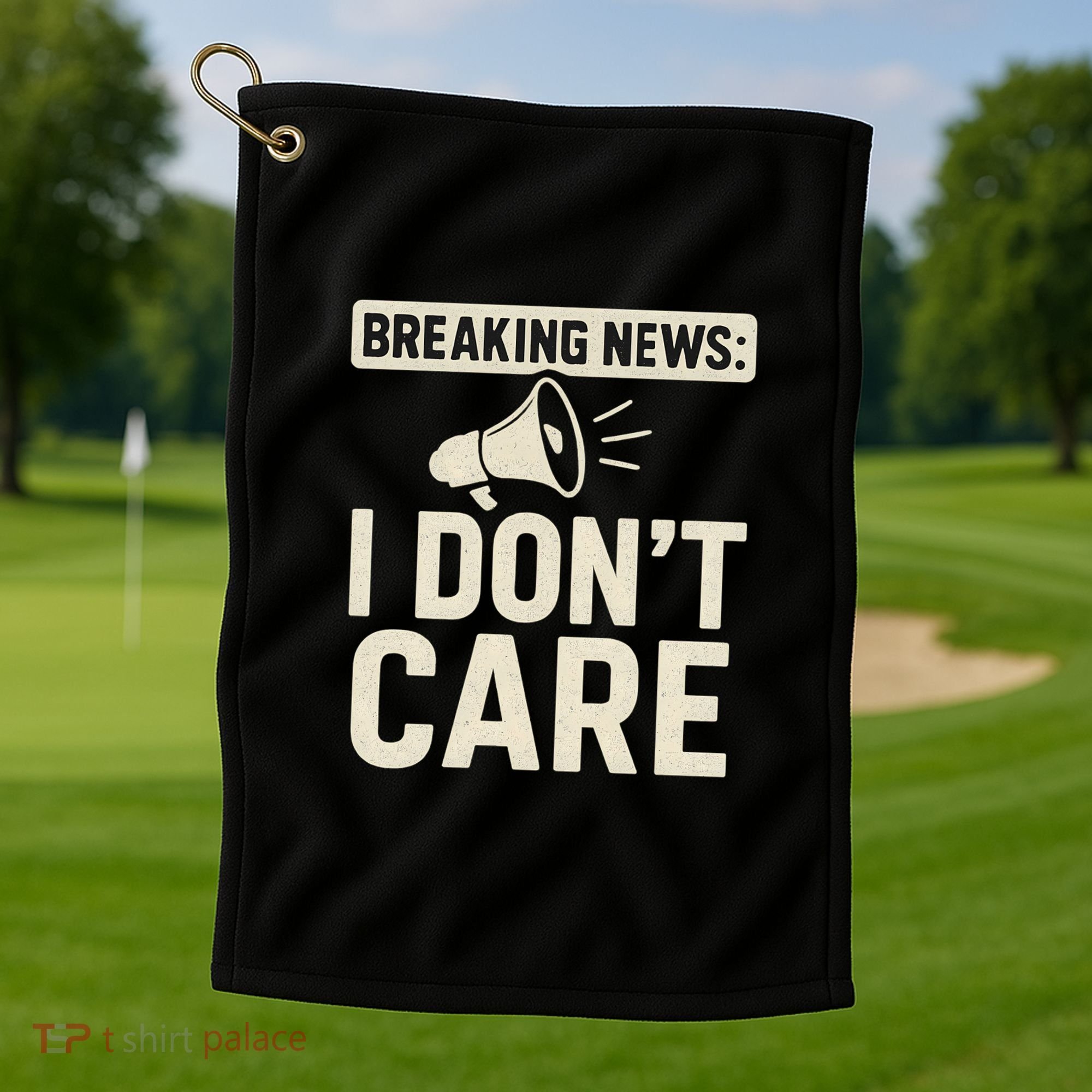 Breaking News: I Don't Care Golf Towel