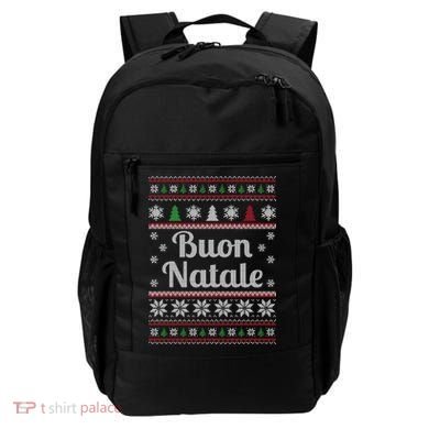 Buon Natale Italian Ugly Christmas Pattern Gift Backpack