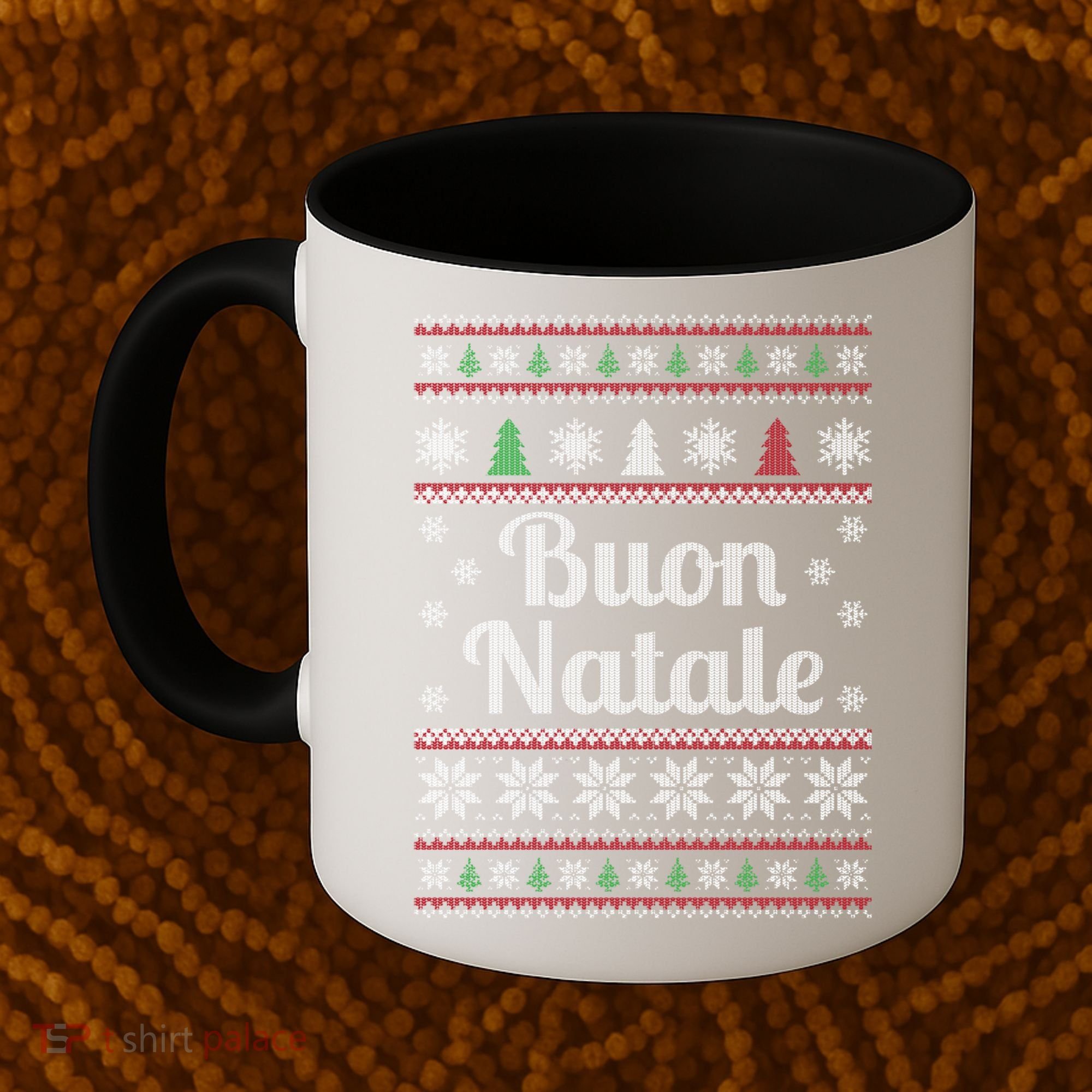 Buon Natale Italian Ugly Christmas Pattern Gift Coffee Mug