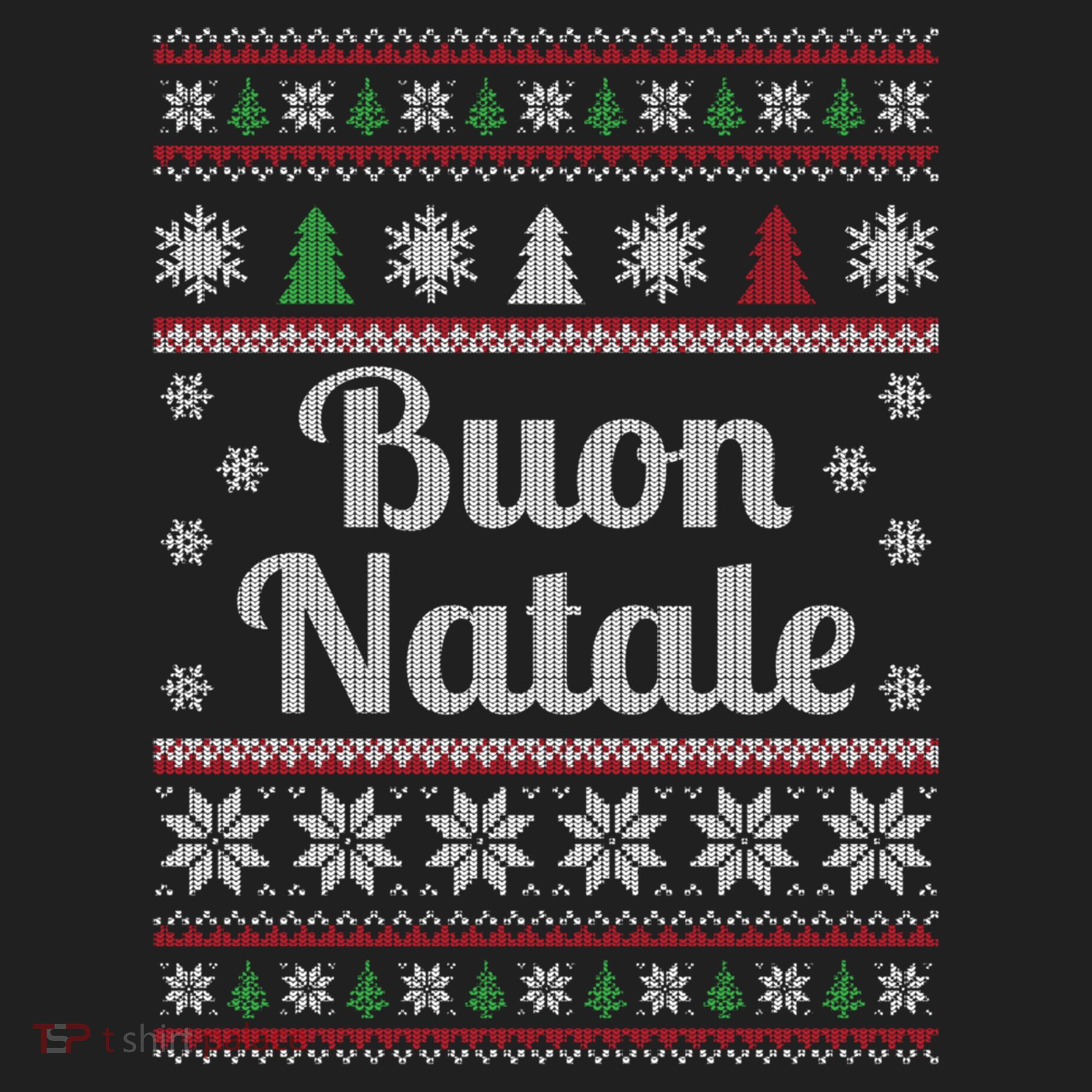 Buon Natale Italian Ugly Christmas Pattern Gift Beanie