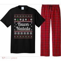 Buon Natale Italian Ugly Christmas Pattern Gift Pajama Set thumb 0