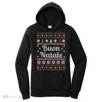 Buon Natale Italian Ugly Christmas Pattern Gift Women's Hoodie thumb 0