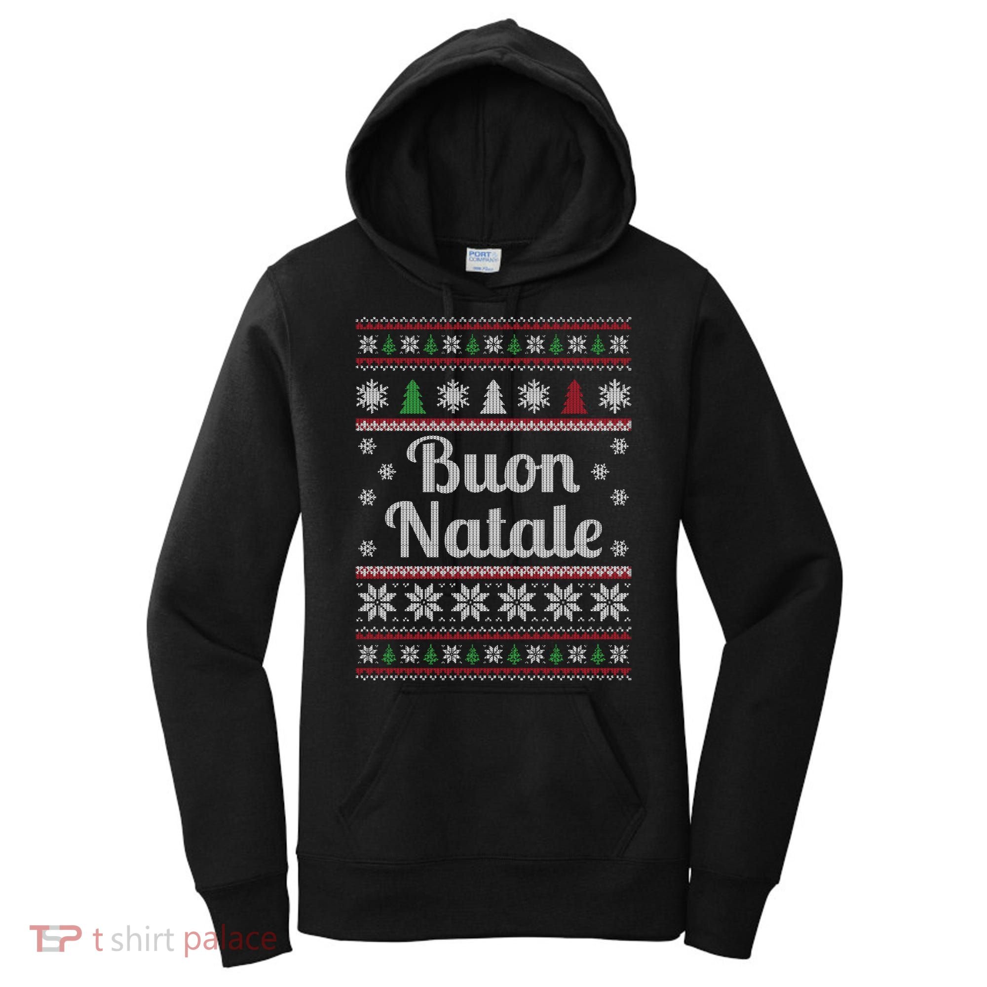 Buon Natale Italian Ugly Christmas Pattern Gift Women's Hoodie